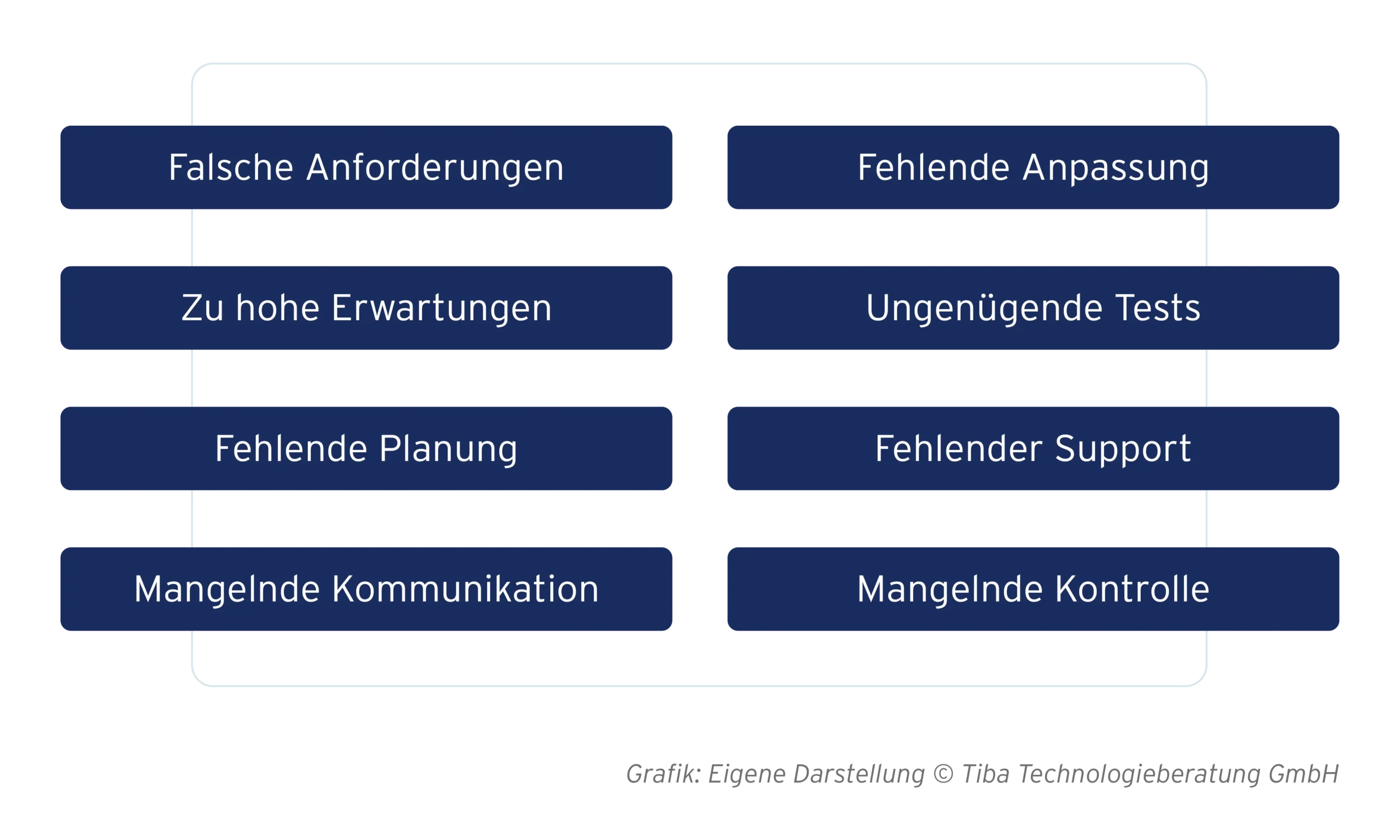 Abb. 5: Typische Fallstricke bei der Auswahl und Verwendung einer PM-Software (eigene Darstellung)