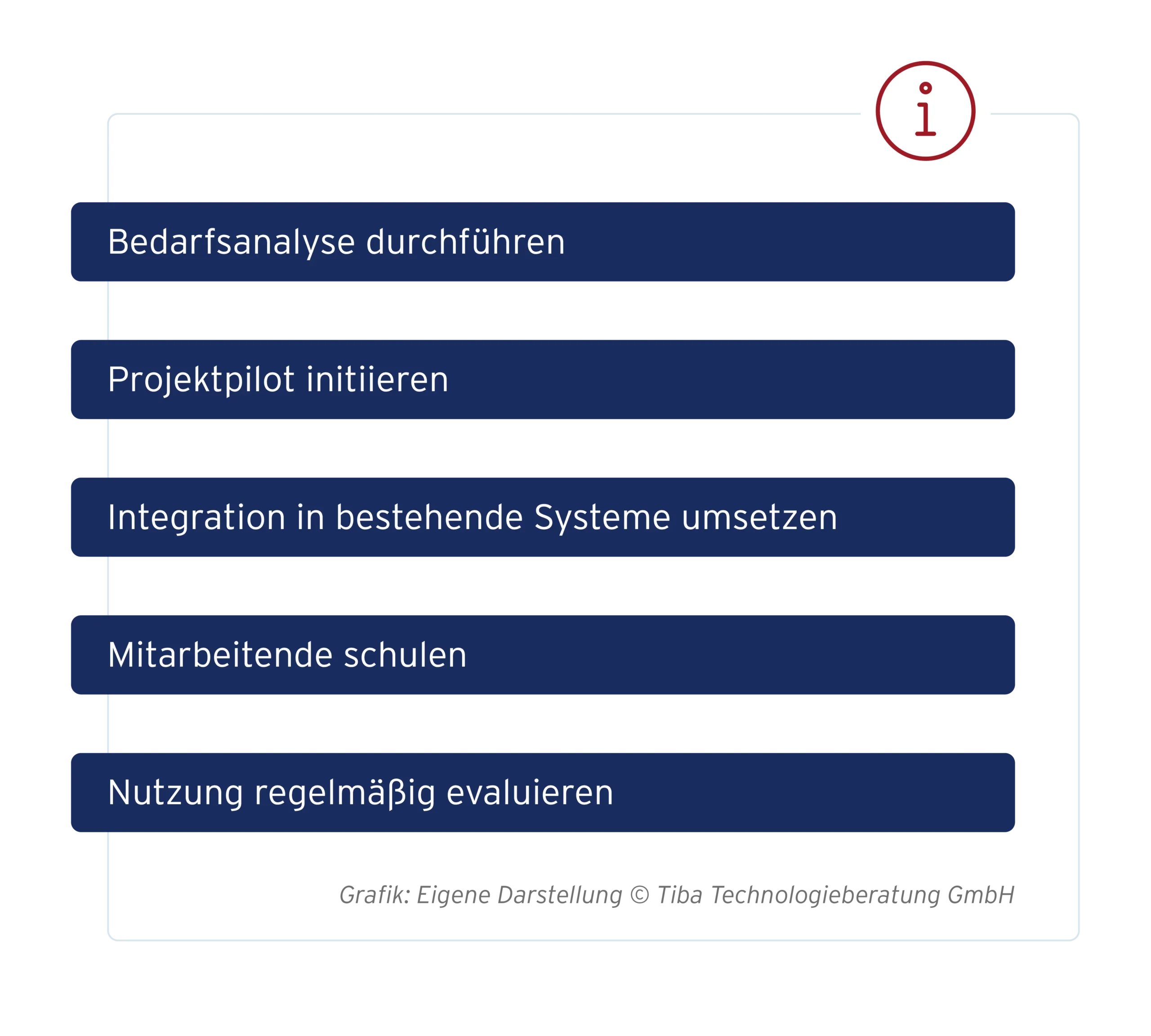 Abb. 8: Tipps zur erfolgreichen Einführung einer Ressourcenmanagement-Software (eigene Darstellung)