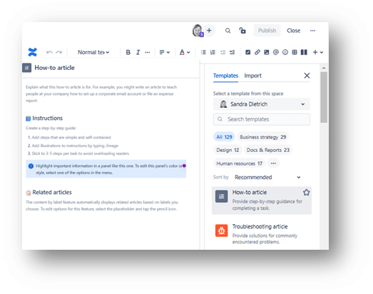 Abb. 2: Anwendungsbeispiel Confluence